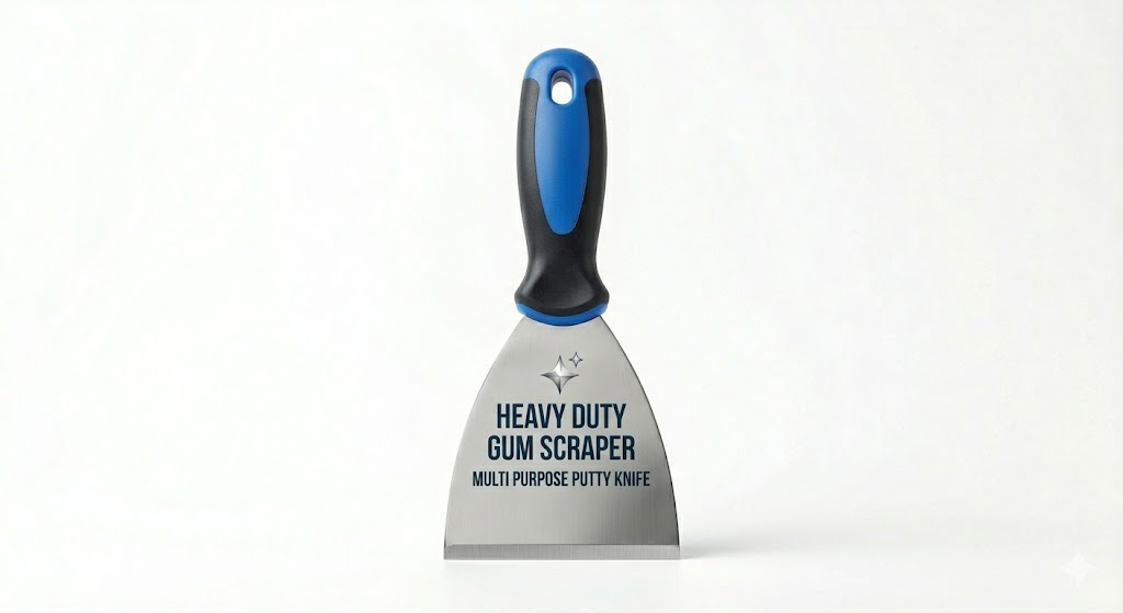 Heavy-Duty Gum Scraper & Multi-Purpose Putty Knife