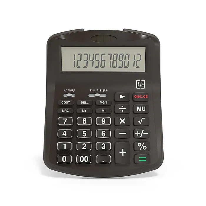 TRU RED™ TR320 12-Digit Desktop Calculator, Black