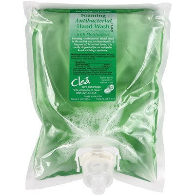 CLEA ANTI-BACTERIAL FOAM HAND WASH W/MOISTURIZERS, 1125ML