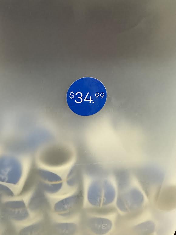Pegatinas de precio azul