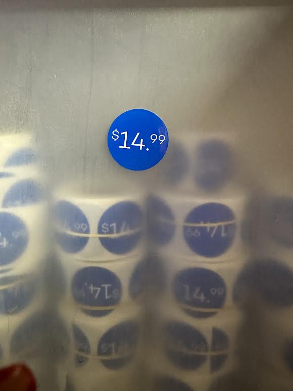 Pegatinas de precio azul
