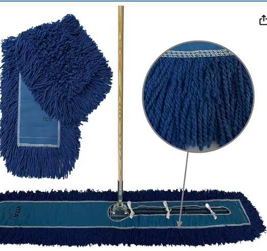 Industrial Dust Mop Kit – Includes 60 Inch Blue