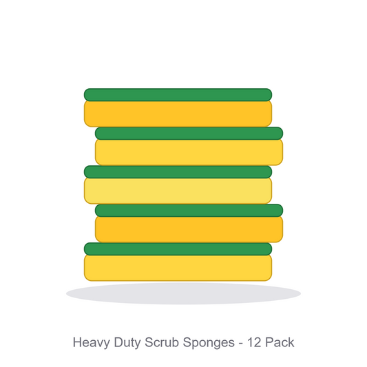 Heavy Duty Scrub Sponges - 12 Pack